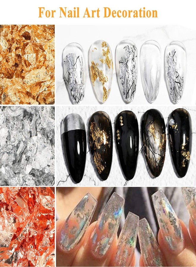 Litthing Imitation Gold Foil Flakes with Tweezers for Gilding, Painting Arts, Crafts Nails and Resin Jewelry Making - Image 5